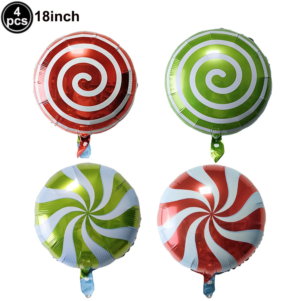 Large Standing Christmas Streetlights Balloon Puppy Snowman Santa Claus Foil Balloon for Kids Christmas Gift Home Decor Supplies