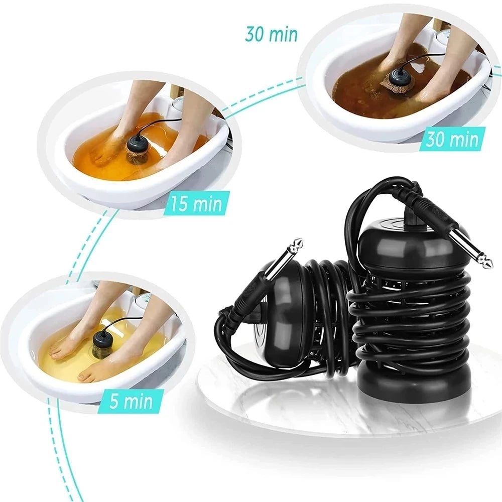 Ionic Detox Foot Bath Massage Machine with Basin Electric Foot Spa Bath Massager Deep Tissue Clean Vibrant Whirlpool Care Arrays