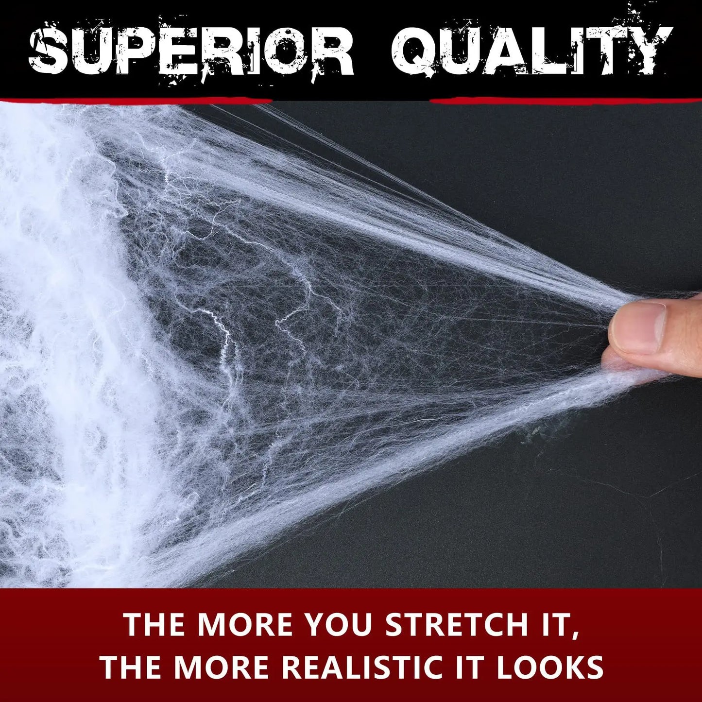 White Spider Web For Halloween Decorations Artificial Stretchy Cobweb For Halloween Scary Party Scene Decor Haunted House Props