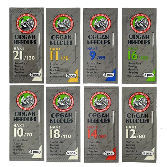 HA*1 Sewing Needles Japan ORGAN House Sewing Machine Needles for SINGER BROTHER size 8,9,10,11,12,14, 16 ,18