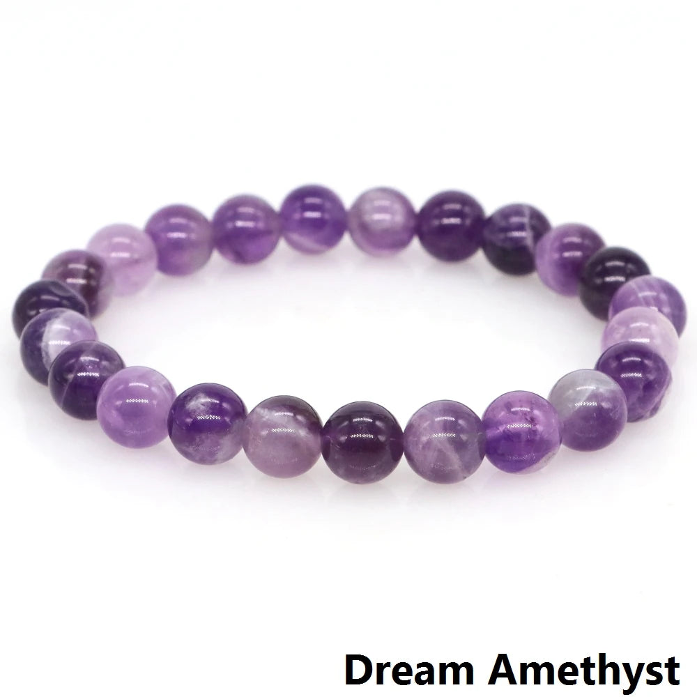 Women Men Bracelet Natural Rainforest Jasper Crystal Round Beads Wrist Chain Chakra Healing Energy Stretch Charm Strand Jewelry