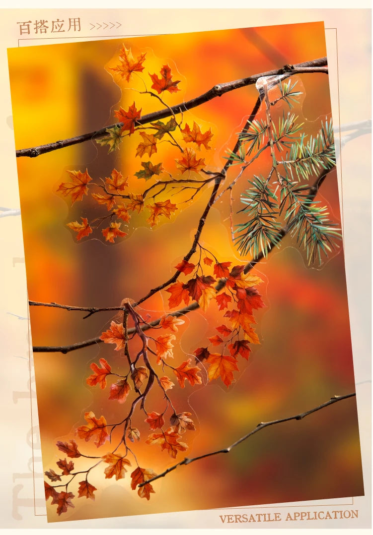 30pcs Plants Flowers Branches leaves Decorative PVC Stickers Scrapbooking Label Diary Stationery Album Phone Cup Journal Planner