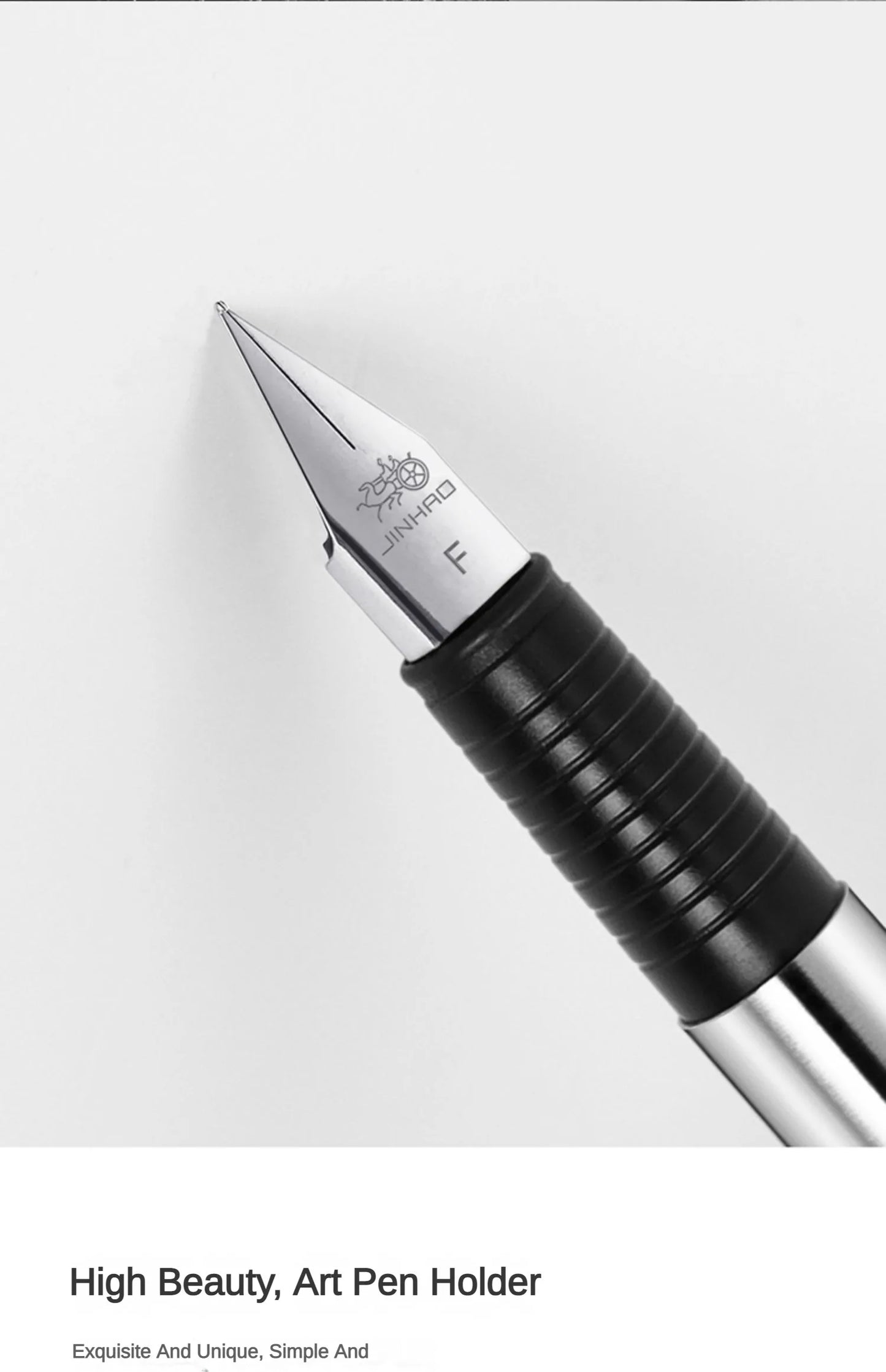 Jinhao 65 Black Silver Colors Fountain Pen EF F 0.30mm Nib Luxury Elegant Pen Business Office Student School Stationery Supplies