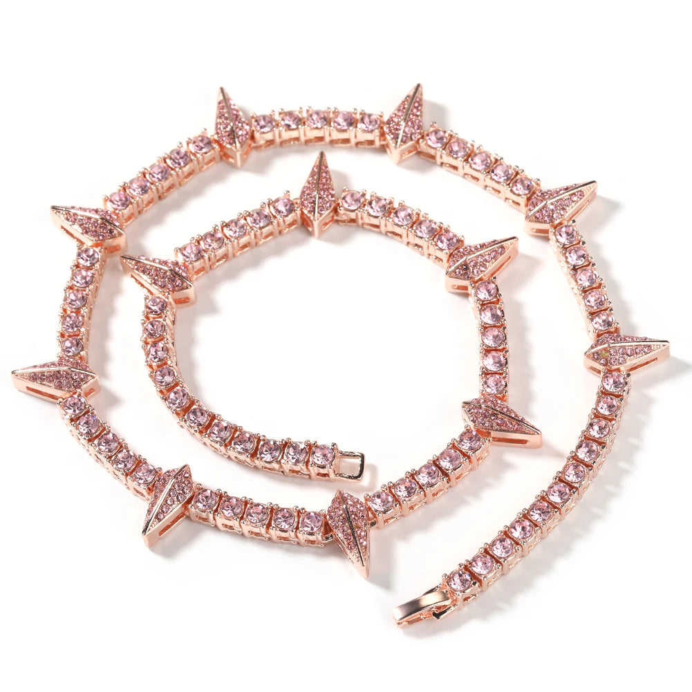 Uwin Black Panther Necklace Zinc Alloy Rhinestone Full Iced Out Personalized 5mm Tennis Chain For Men Christmas Gift