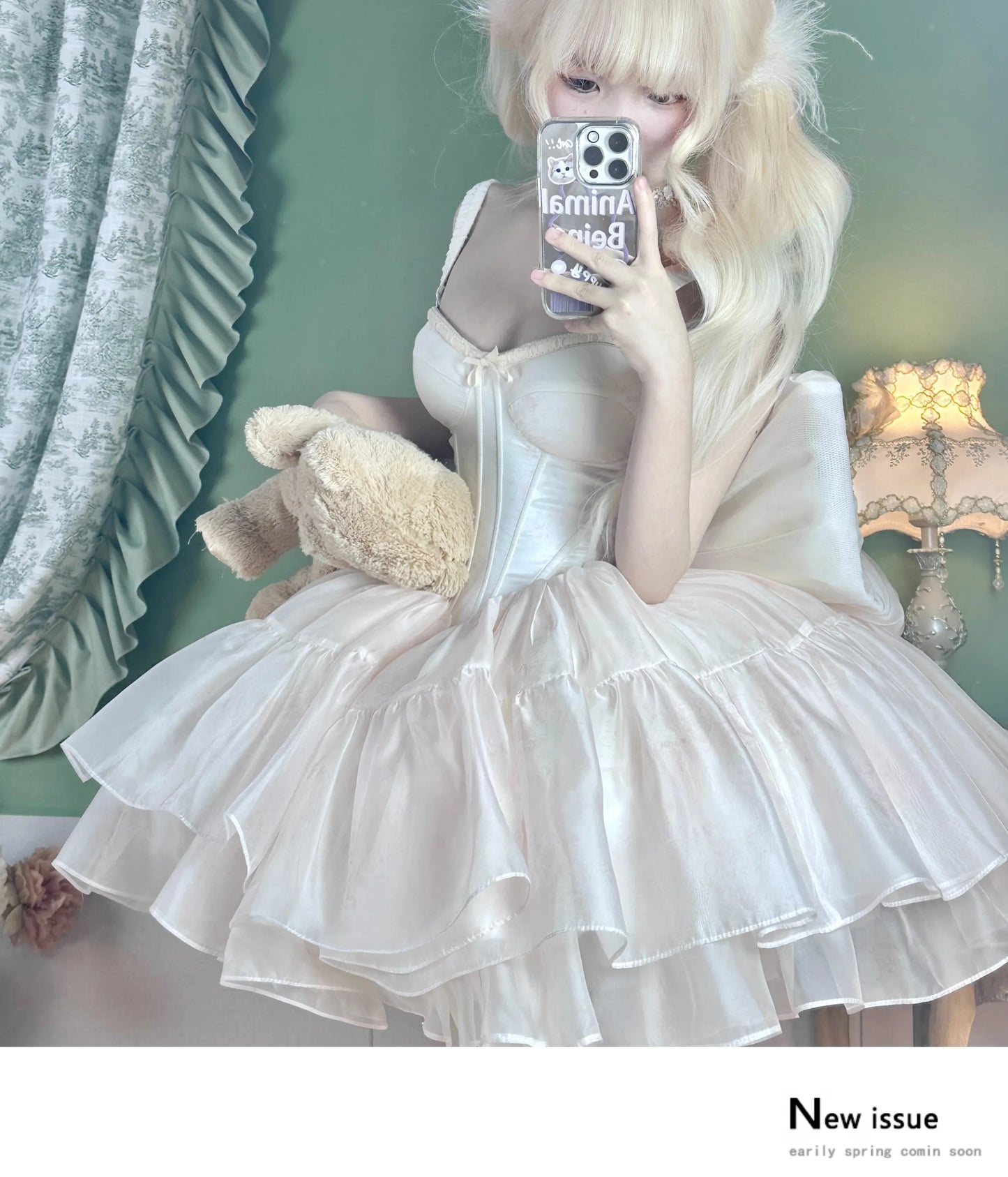 Princess Ball Gown Dress Women's Lolita Pink Suspender Dress Big Bow High Waist Slim Fit Elegant Sleeveless Strapless Dresses