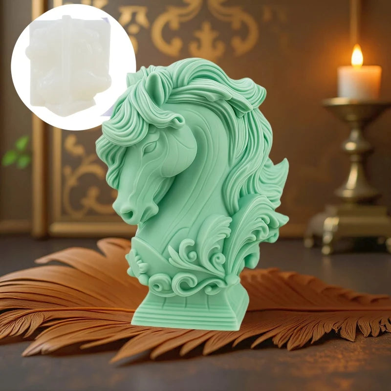 DIY Running horse candle silicone mold Running horse resin silicone mold Run horse concrete cement gypsum molds Christmas gift