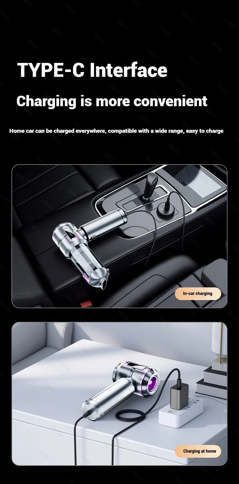 New Car Vacuum Cleaner 998000PA Mini Cordless Powerful for Home Handheld Blower Car Cleaner Portable Car Vacuum Cleaner