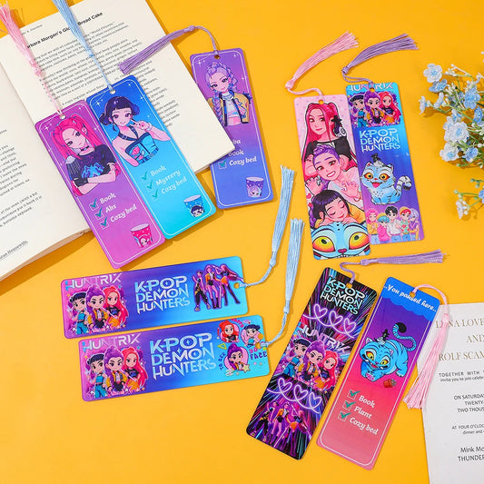 Kpop Demon Hunter Saja Boys Acrylic Bookmark Anime Merch Student Study Stationery Christmas Gift for Friends