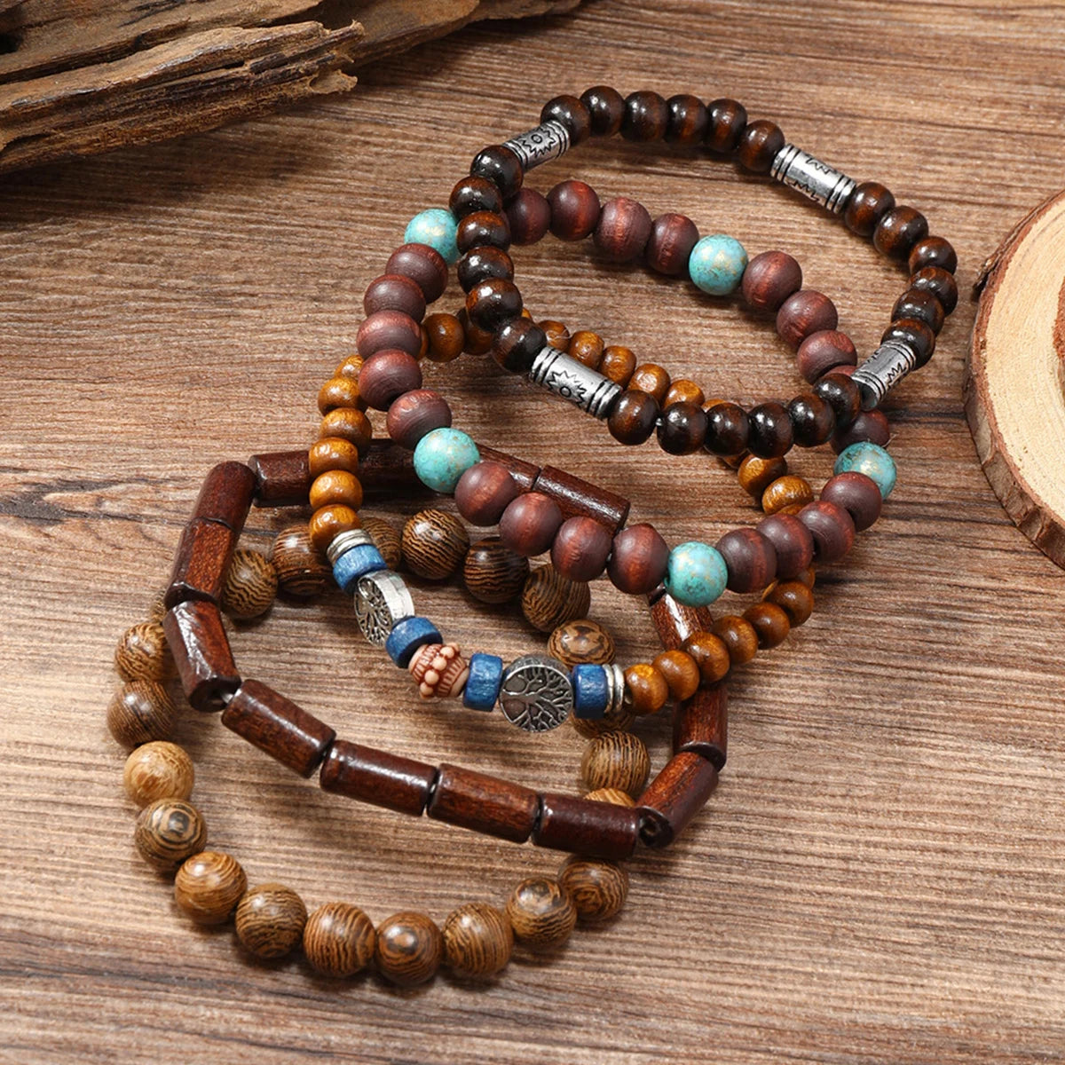 Multiple men's fashion trends, life tree bracelets, jewelry accessories suitable for dates, parties, holidays, gifts-53101