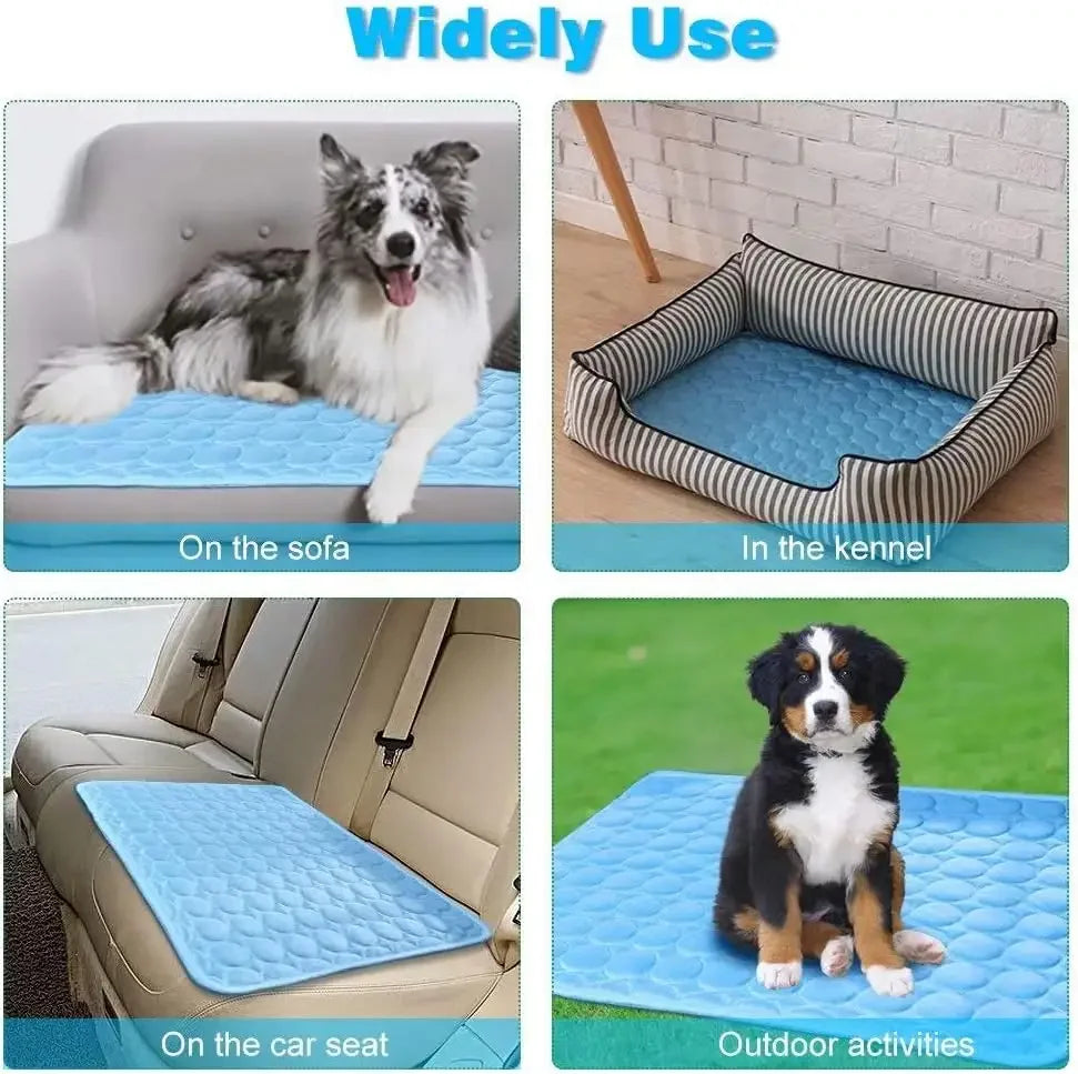 NONOR Dog Cooling Mat Summer Pet Bed for Dogs Cats Kennel Pad Breathable Pet Self Cooling Blanket Dog Car Seat Bed
