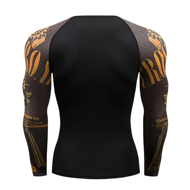 Sun Protection Second Skin Breathable Compression Shirt Men Rashguard Jiu Jitsu Fitness Gym Running Outdoors Sports T-Shirts Men