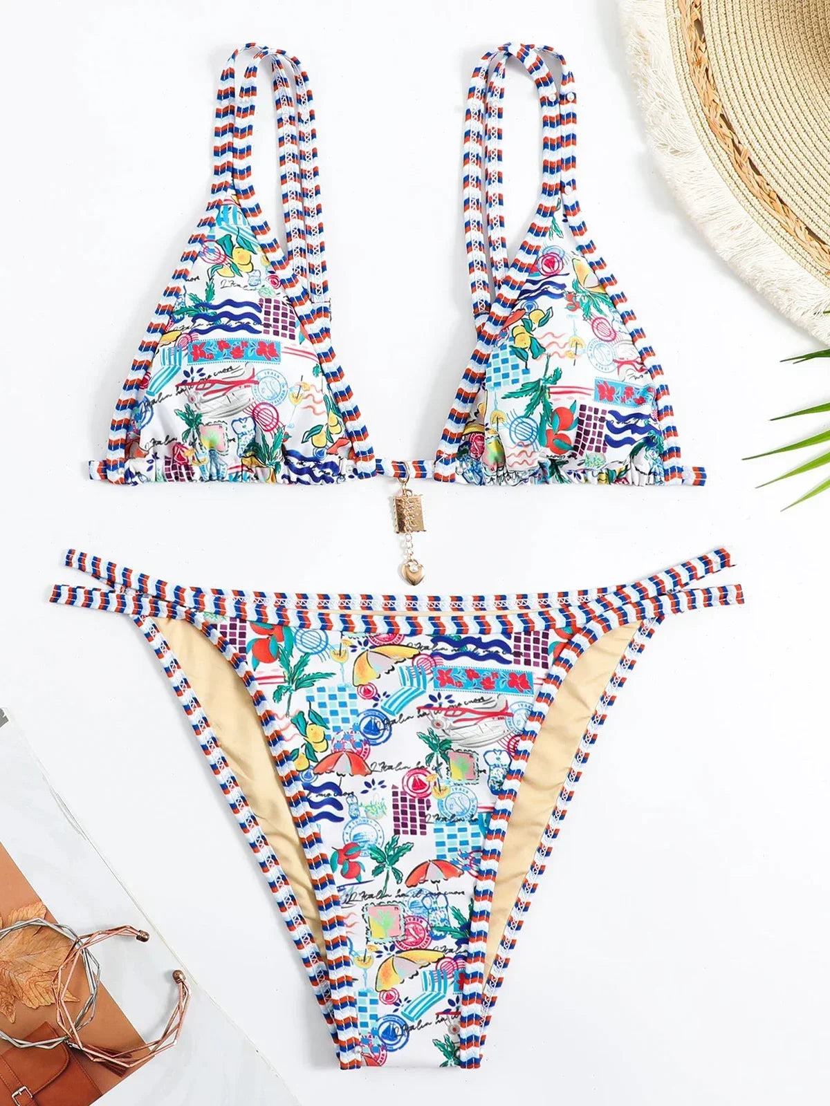 Printed Micro Bikinis 2025 Brazilian Bikini Women Swimwear Female Swimsuit Two-pieces Bikini Set Bathing Suit Swim Beach Wear