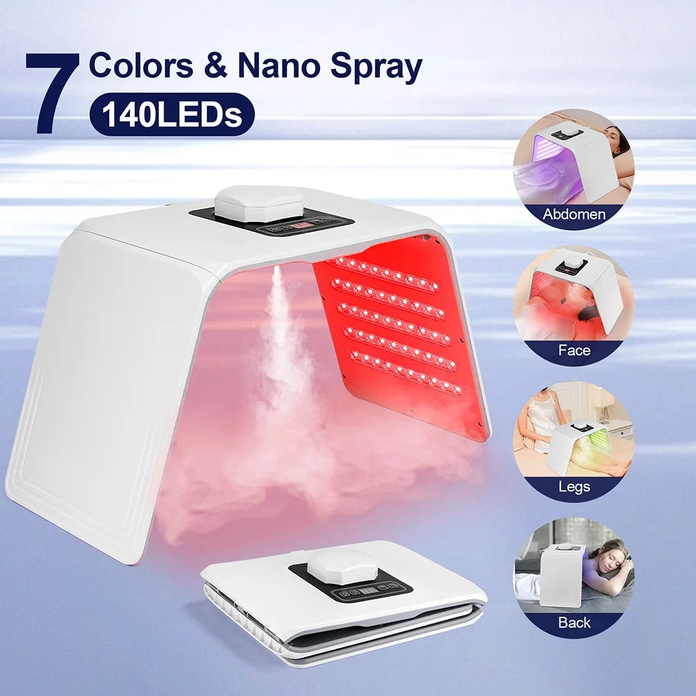 Photon LED Face Mask 7 Colors Nano Spray Beauty Machine Deep Moisturize Skin Care Home Use LED Beauty Mask