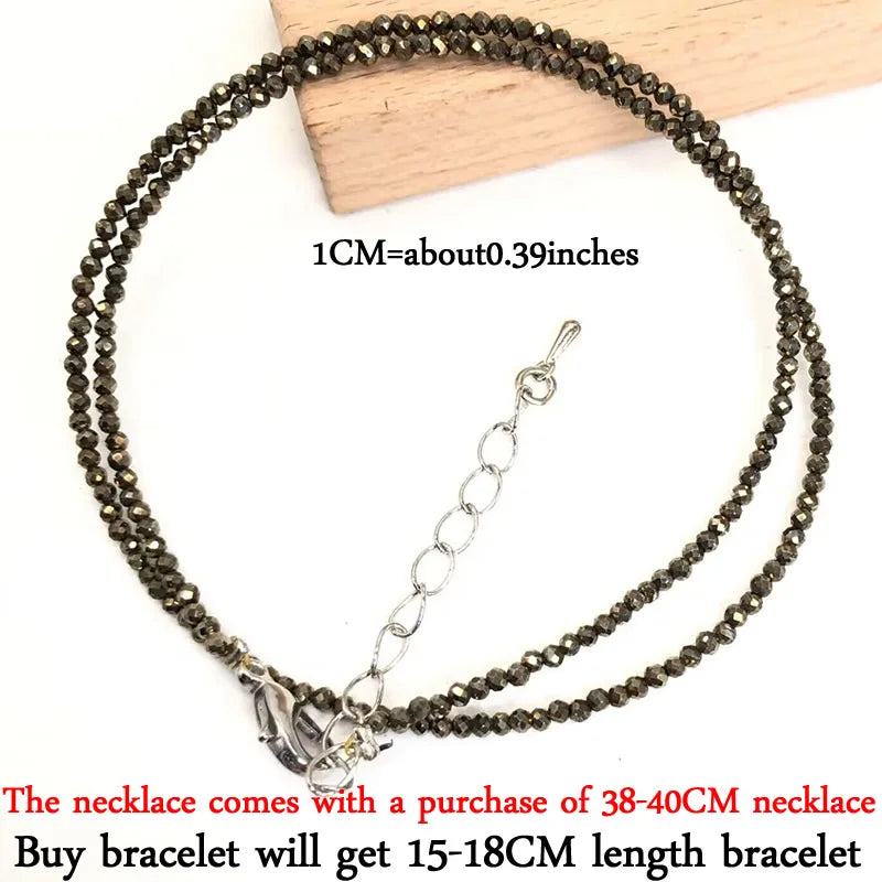 2-3mm Natural Stone Beaded Necklace Handmade Mini Tourmaline lapis crystal Energy Healing Female Bracelet for Women Jewelry Gift