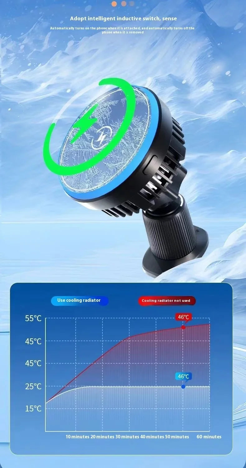 Magnet Cooler Wireless Charging Radiator Phone Radiator Cooler Magsafe Cooling Base Magnetic Cooler Rechargeable For iPhone