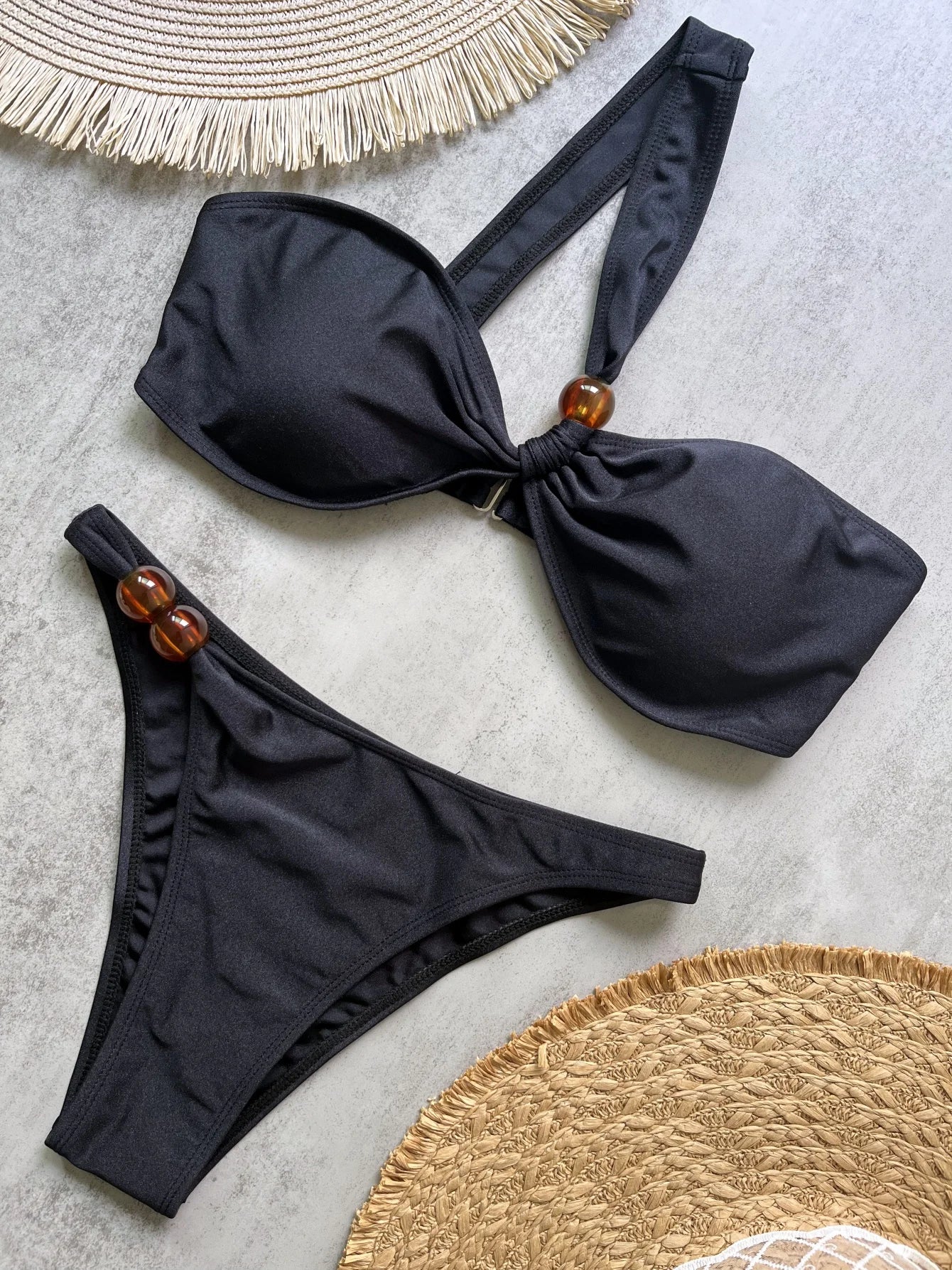 2025 Sexy Bikinis Solid Swimsuits Women's Swimwear Push Up Female Beach Swim Wear Bathing Suits Brazilian Bikini Set Pool Bather