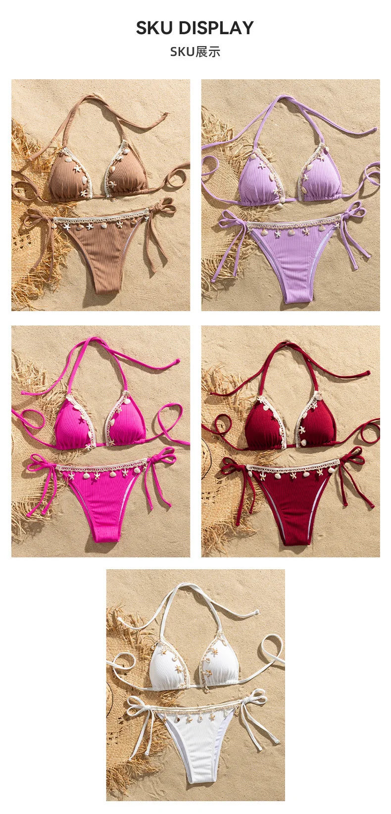 Wine Red Sexy Bikinis Female Swimsuits Women's Swimwear Push Up Swim Wear Bathing Suits Brazilian Bikini Set Beach Pool Bather