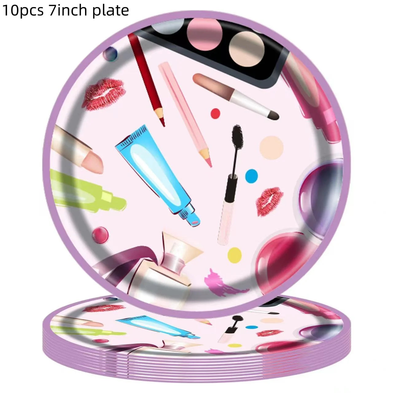 130*220cm Spa Make Up Theme Tablecloth Decoration Kids Girls Birthday Party Makeup Disposable Table Cover Baby Shower Supplies