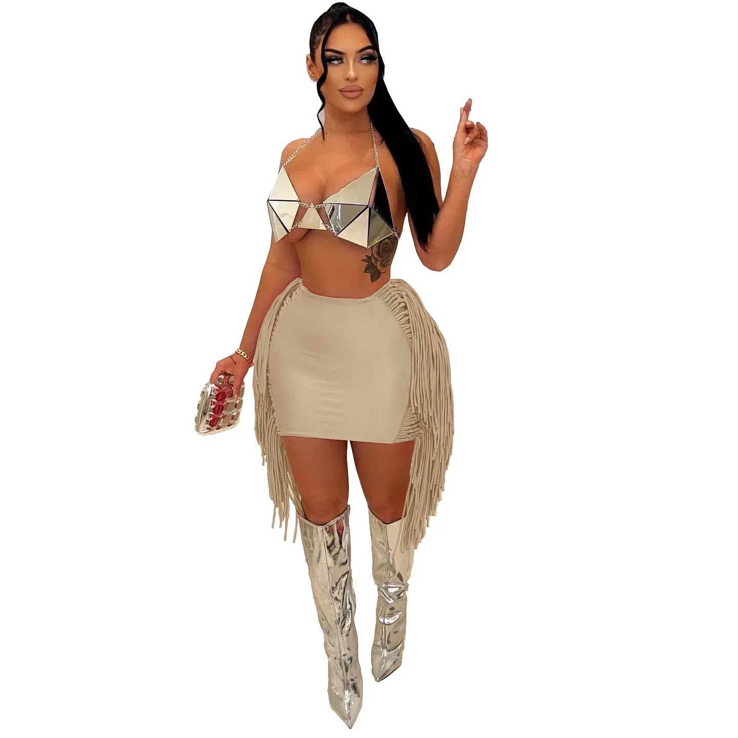 Sexy Wrap Women Mini Skirts Solid Bodycon Streetwear Skirts 2022 Summer Chic Hollow Out Tassel Y2K Style Bottom Outfits