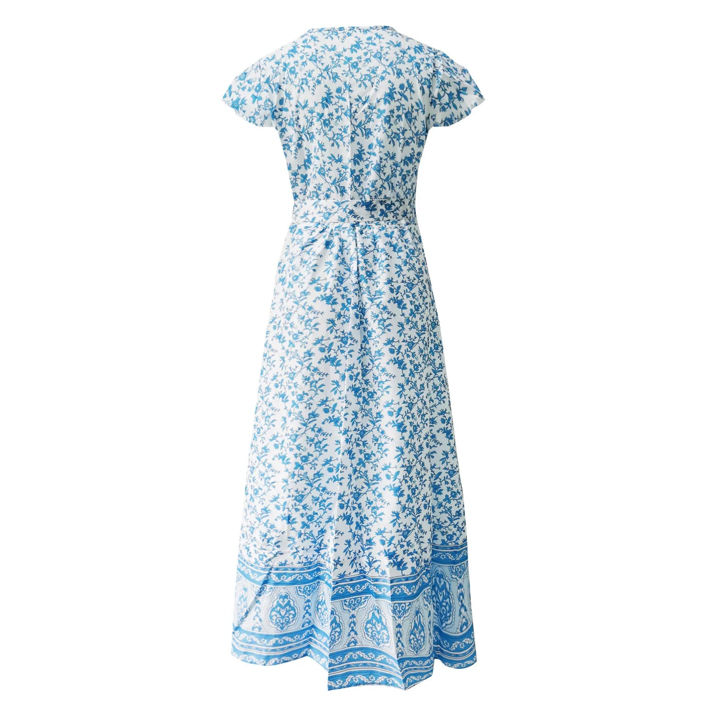 2024 Summer Leisure Hot Sale Holiday Printed Dress Sexy Long Dress Women's Wear