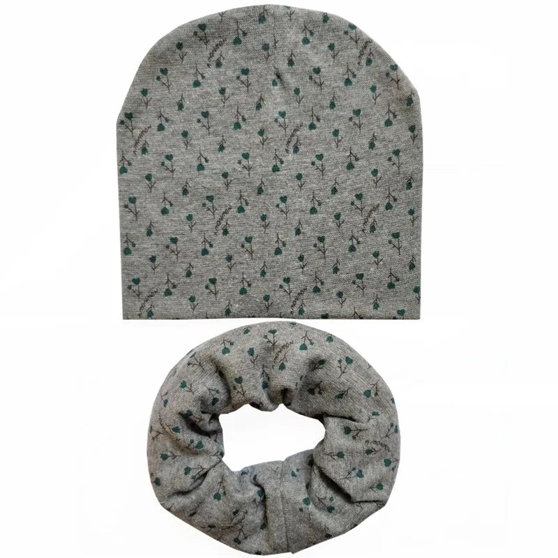 Star Print Cotton Baby Hat Autumn Winter Baby Girls Hat Boys Cap Toddlers Infant Cap Scarf Children Bonnet Hats