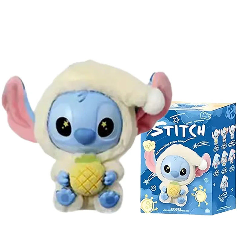 IN STOCK Stitch Eat Some Thing Before Sleep Series Blind Box Soft Stuffed Plush Kawaii Toy Pendant Doll Christmas Gift for Girls