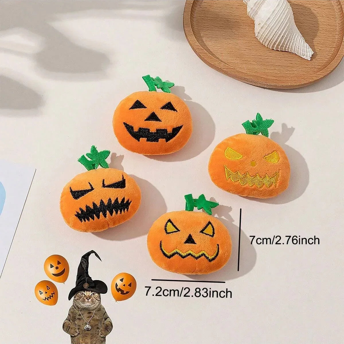 1pc-Halloween Pumpkin Pet Biting Toys Funny Soft Plush Dog Tooth Grinding Ball Can Make Sounds Dog Training Toys Pet Products