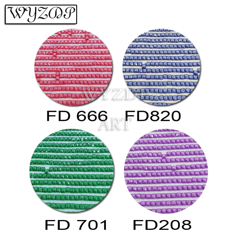 WYZDP 100% Fairy Dust Diamond Painting Christmas tree Diamond embroidery Christmas gift Stitch Diamond Art Full Crystal Decor