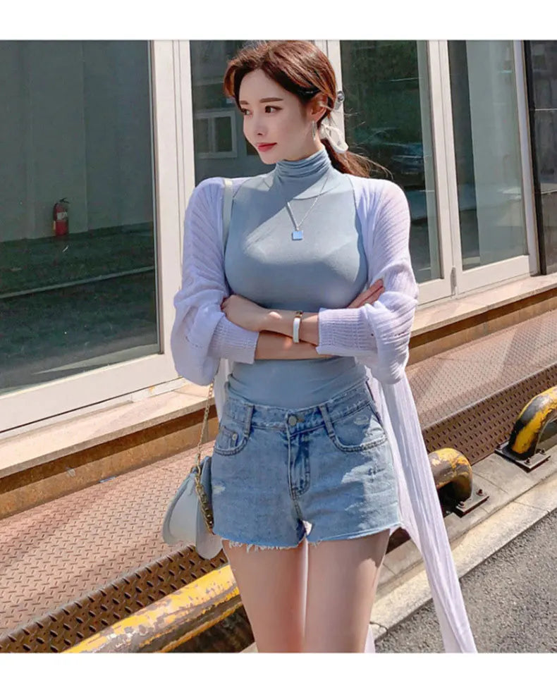 Summer New Modal Corset Tops To Wear Out Sleeveless Turtleneck Tops For Women Korean Casual White Tank Top Women Clothes