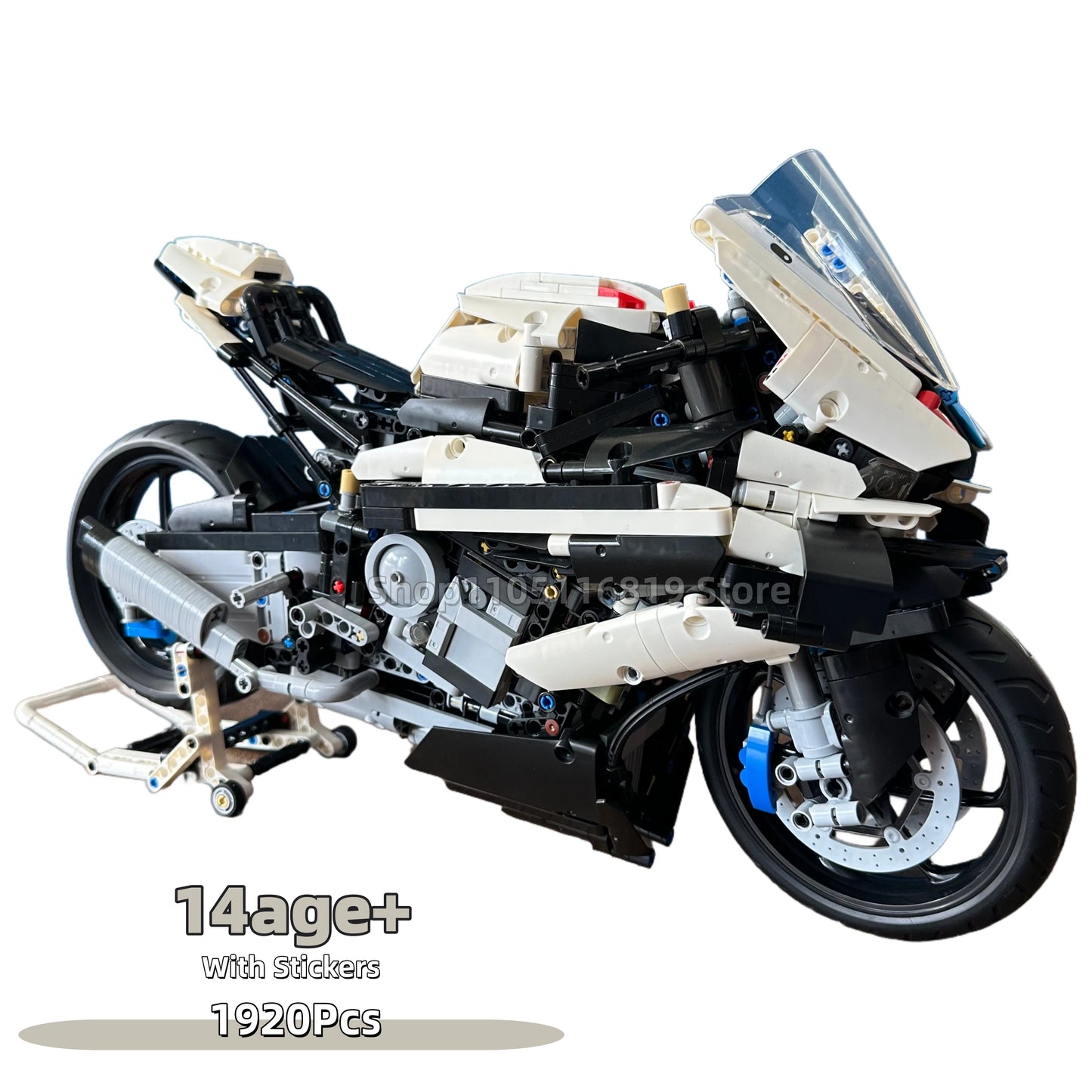 M1000  RR Tech Motorcycle Building Blocks 42130 1920Pcs MOC Bricks Mechanical Group Vehicles Racing Car Model Kit Christmas Gift