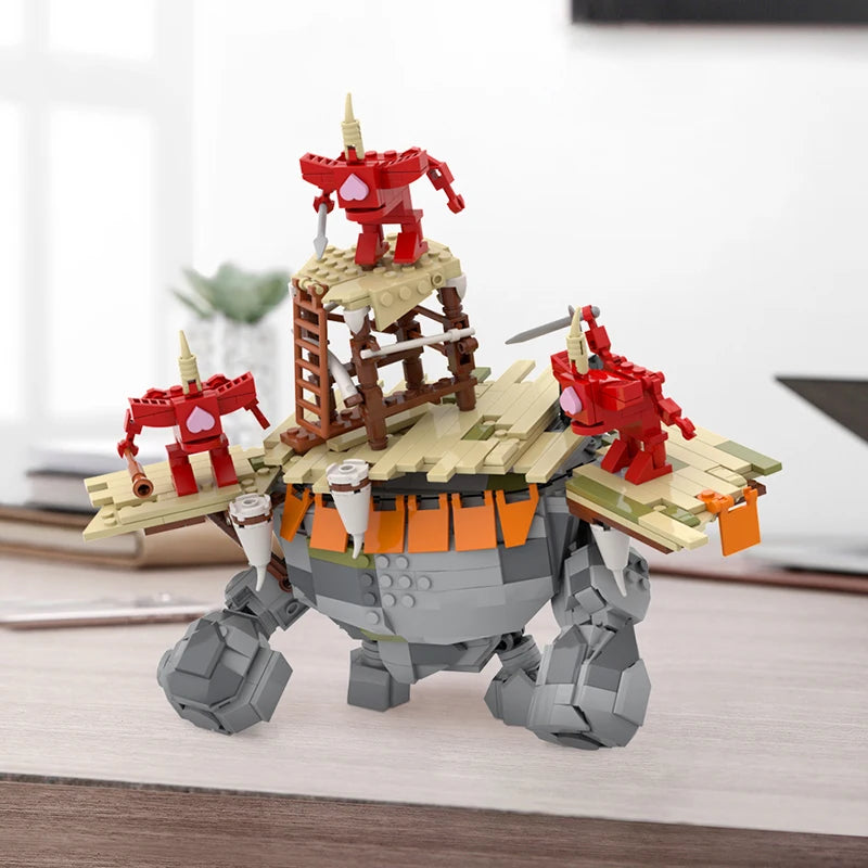 Rock Monster Model MOC Complete Assembly Building Blocks DIY Creative Toy Halloween and Christmas Gift