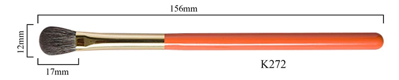 Professional Handmade Makeup Brushes Kit Soft Blue Squirrel Goat Hair Eye Shadow Blending Brush Orange Handle Make Up Brush Set