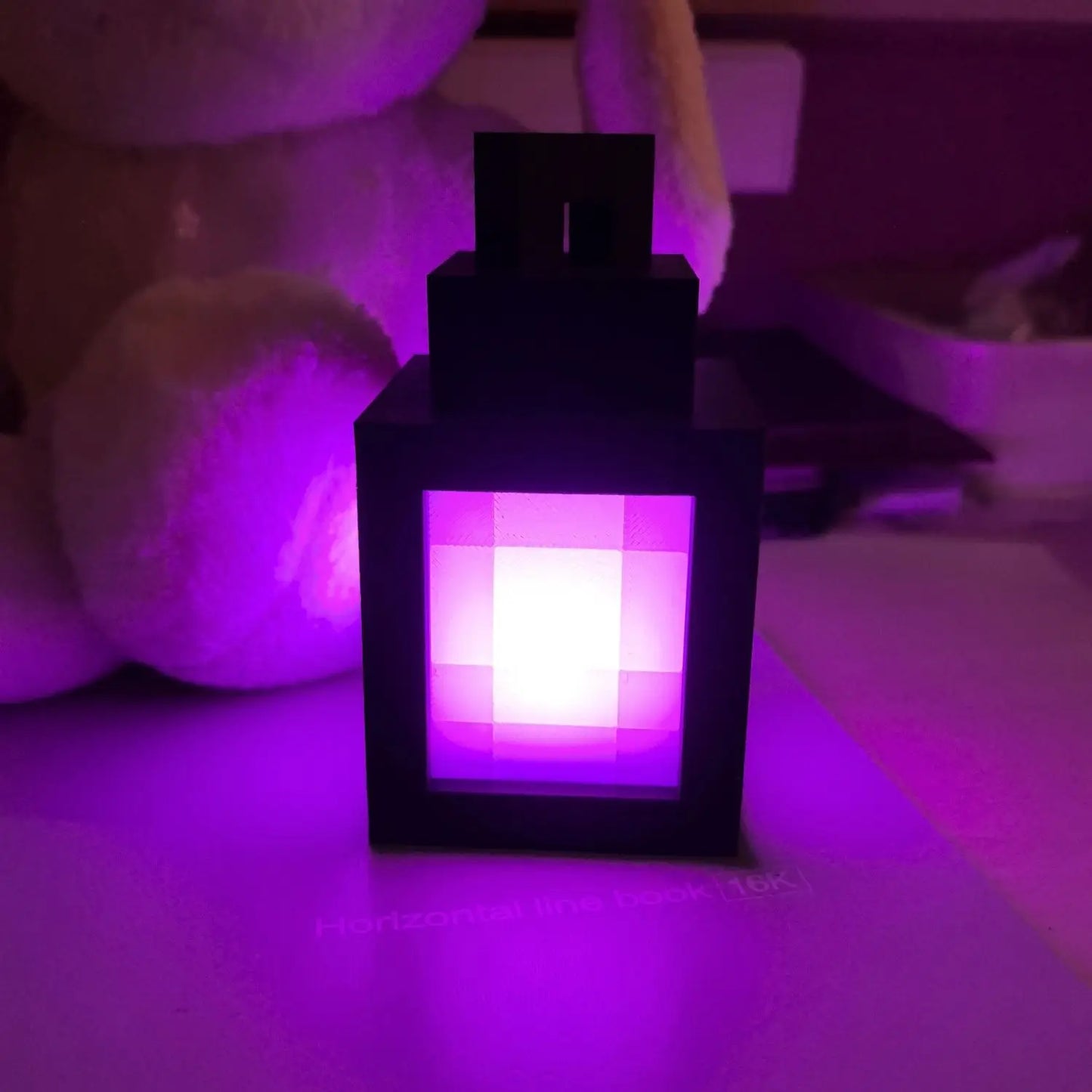 2026 Christmas gift Pixel Style Night Light Tabletop Ornament Portable Lantern DIY Interior Decoration Festival Atmosphere Light