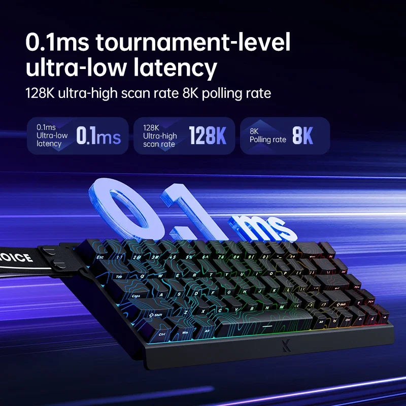 MCHOSE Ace68 RGB 8K Mechanical Keyboard ,Magnetic Switch,0.01mm RT Accuracy,128K Scan Rate,Customs Gaming Keyboards