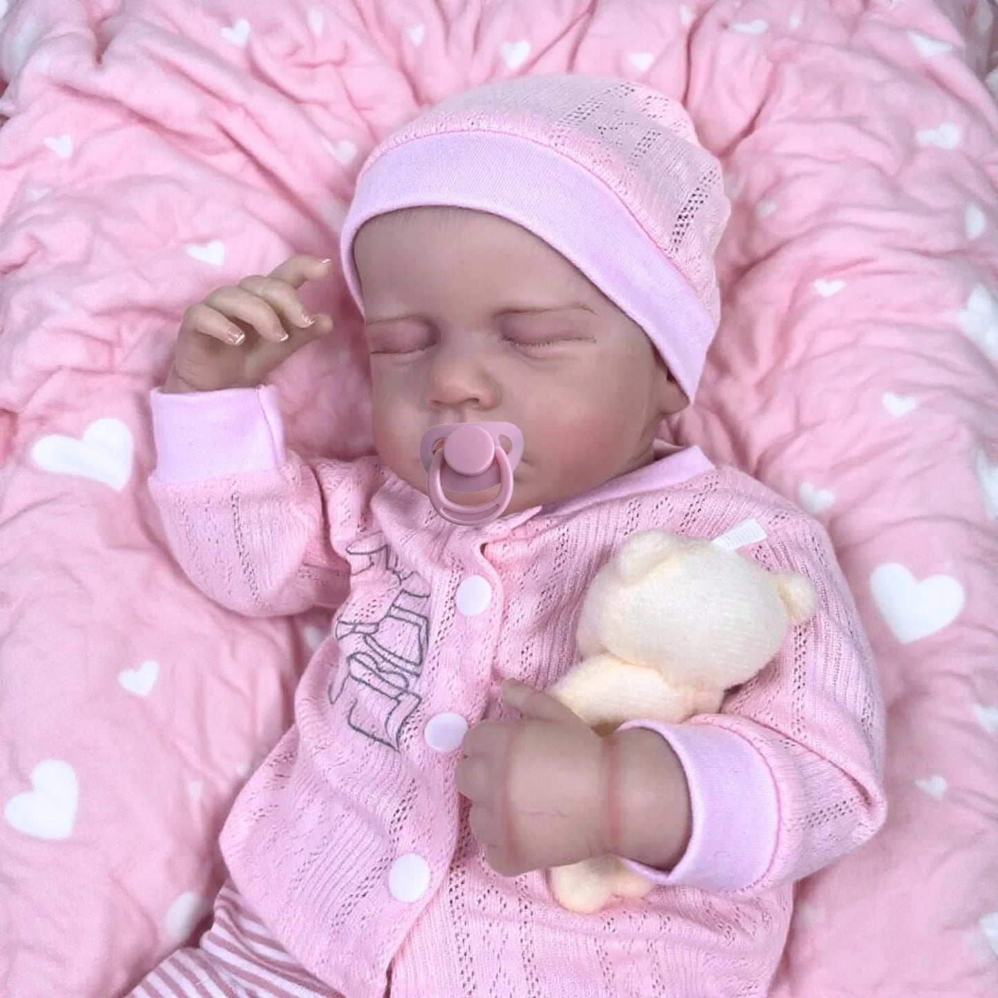 MRB 20 Inch Finished Reborn Baby Dolls LouLou 3D Painted Skin Lifelike Newborn Baby Dolls Toy For Girl Birthday Christmas Gift