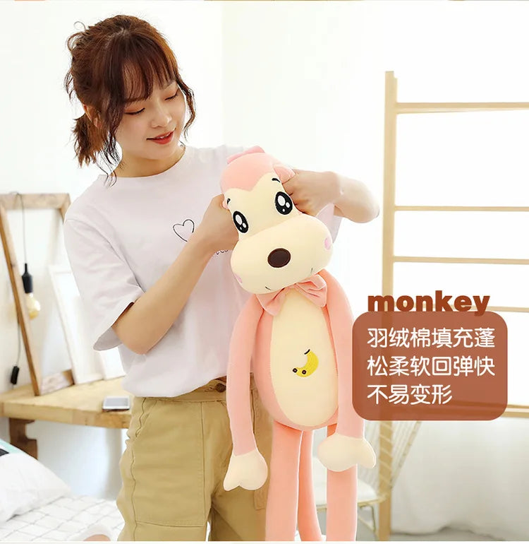Creative Cute Cartoon Plush Toy Animal Monkey Long Arms And Long Legs Doll Baby Sleeping Comfort Pillow Christmas Gift