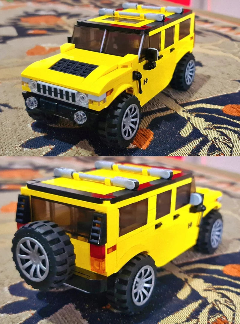 Bricklink MOC Car Technical Truck Military Hummer H1 H2 Armored Speed Vehicles Sets Building Blocks Kid Toys Christmas Gift