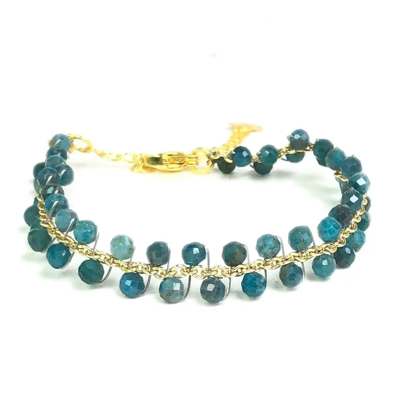 natural multifaceted 3-4mm stone Tourmaline garnet crystal quartz bracelet Women Jewelry Party /Wedding Luxury Gift Set Handwork