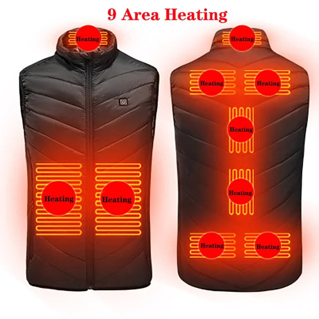 17 Areas Usb Heated Jacket Men Women Electric Heated Vest Heating Vest Heated Bodywarmer Usb Inner Heat Vest Veste Chauffante