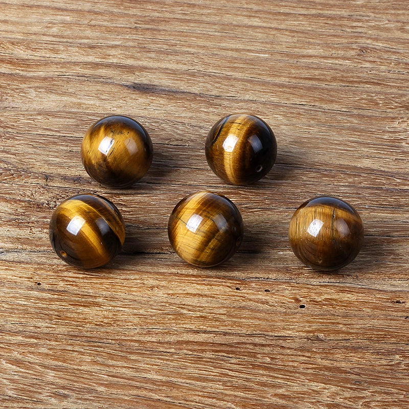 4-20mm Natural Yellow Tiger Eye Beads 5A+ Round Loose Spacer for DIY Bracelet Jewelry Making Accessories Pack of 5