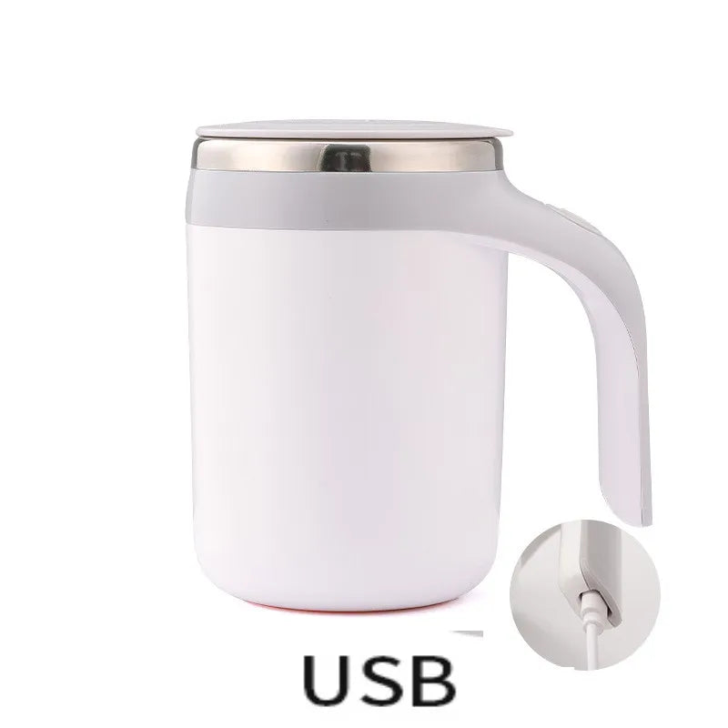 Portable Automatic Stirring Cup Mug Rechargeable Coffee Electric Stirring Stainless Steel Magnetic Rotating Blender Stirring Cup