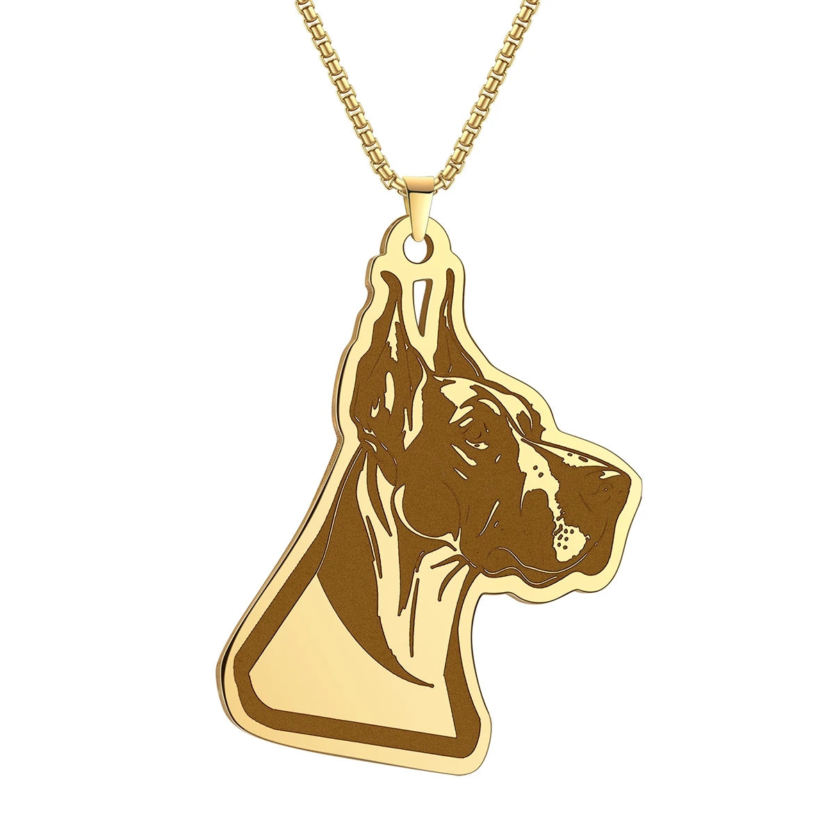 Kinitial Cute Dog Puppy Pendant Necklace For Women Men Stainless Steel Charm Necklace Wholesale Christmas Gift Jewelry