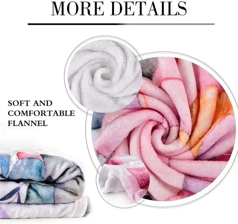 ACDC Pattern Throw Blanket Light Weight Blanket for Living Room Bedroom Kidsroom Warm Blanket Christmas Gift