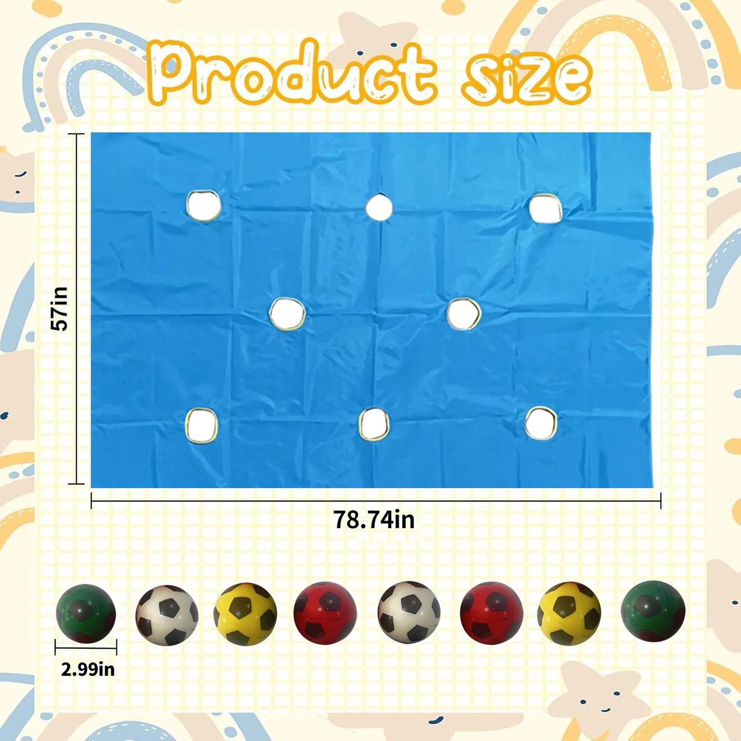 1PC Team Building Cooperative Hole Tarp Game for Kids Adults School Outdoor Group Activities Party Game Halloween Christmas Gift