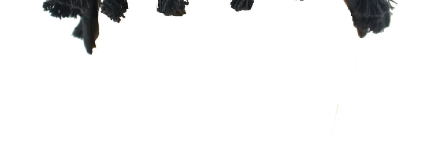 Men Hat Punk Burr Trim Twisted Tail Fringe Cotton Bandana Hat Hop Turban Hats Head Wrap Beanie Cap Solid Color Docker Hat 2024