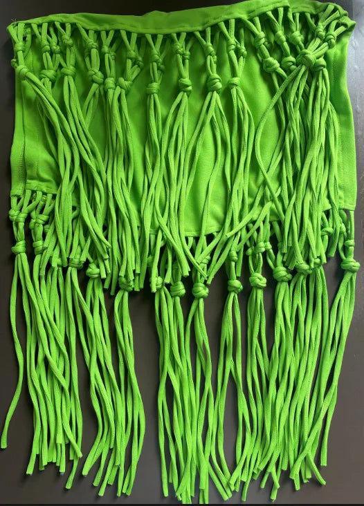 Sexy Wrap Women Mini Skirts Solid Bodycon Streetwear Skirts 2022 Summer Chic Hollow Out Tassel Y2K Style Bottom Outfits